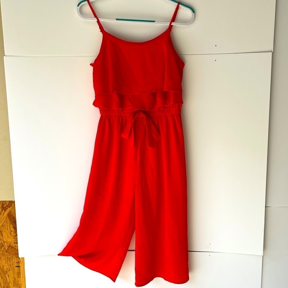 Women's Cute Jumpsuit Romper Orange Boho Trendy Casual Summer Dress, Sz S - Picture 3 of 16